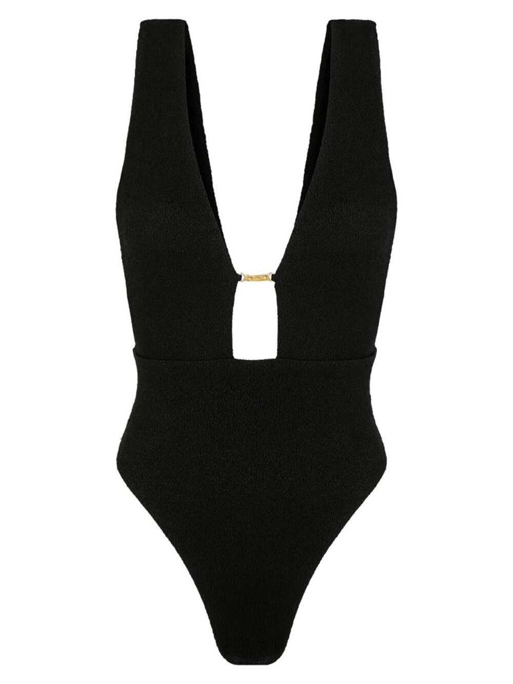 VIX Paula Hermanny Fir Elisa Candice BLACK One-Piece Swimsuit SIZE L NWOT - Picture 3 of 11